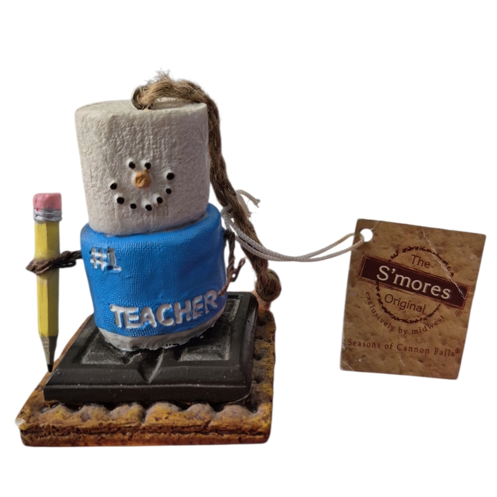 Smore's #1 Teacher Marshmellow Chocolate Tree Ornament Christmas Gift NWT